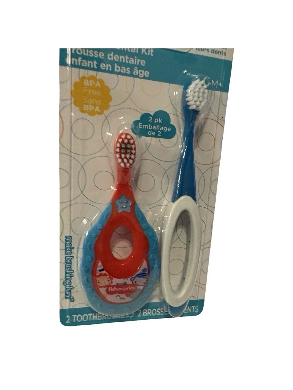 Fisher Price Brush Buddies Toddler Dental Kit 2 Pk.